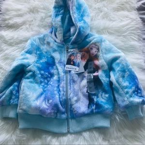 Disney frozen II character plush hoodie jacket